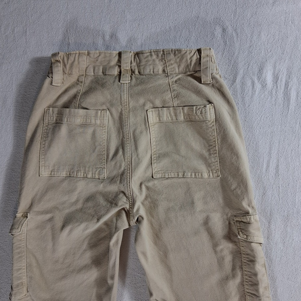 American Eagle Outfitters Stretch Cargo Pants Stretch Women Size 00 Khaki Beige - Picture 9 of 12